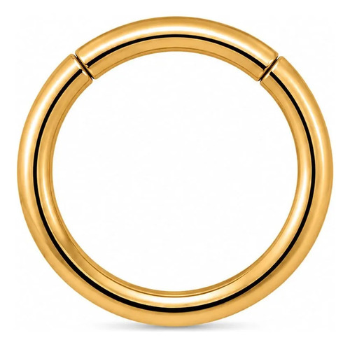 Piercing Clicker Liso Acero Quirúrgico 10mm Ride Club - Dorado