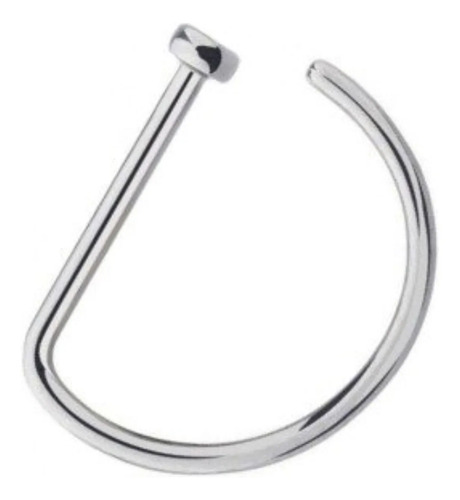 Piercing Gring Nostril Acero Nariz Plateado Ride Club Plateado
