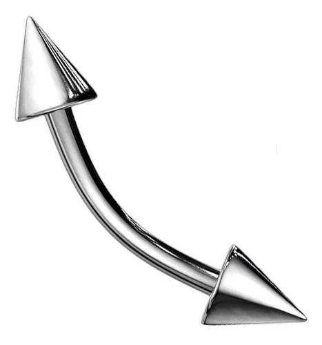 Piercing Ceja Puntas a Rosca Plateado 10mm Ride Club Plateado